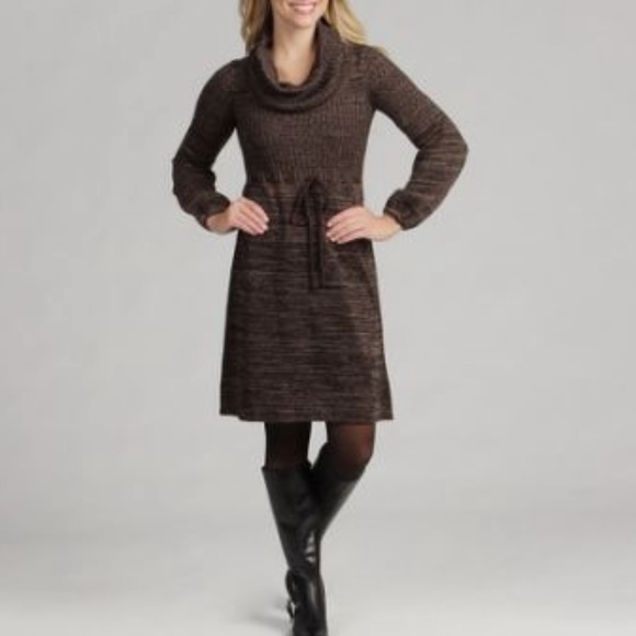 Calvin Klein Dress Sweater Calvin Klein Sweater Dress M Gray Silver Cowl Neck Fit Flare Long Calvin Klein Dress Sweater Calvin Klein Sweater Dress M Gray Silver Cowl Neck Fit Flare Long